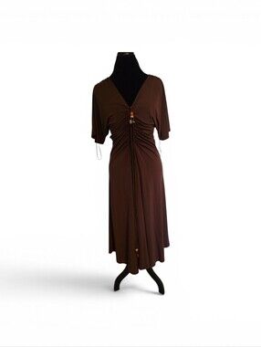 House of Harlow 1960 Chocolate Brown Midi Dress 🤎 Size L